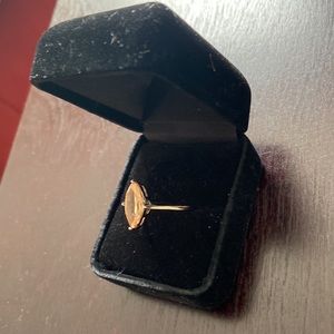 Vintage Citrine Marquis Ring
